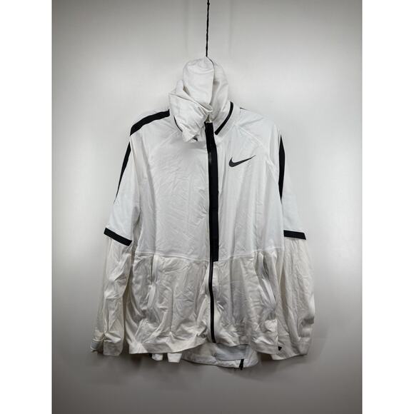 Nike Aeroshield Womens Running Jacket White Reflective Sz XL CD0548-133 Stained* - Picture 10 of 10